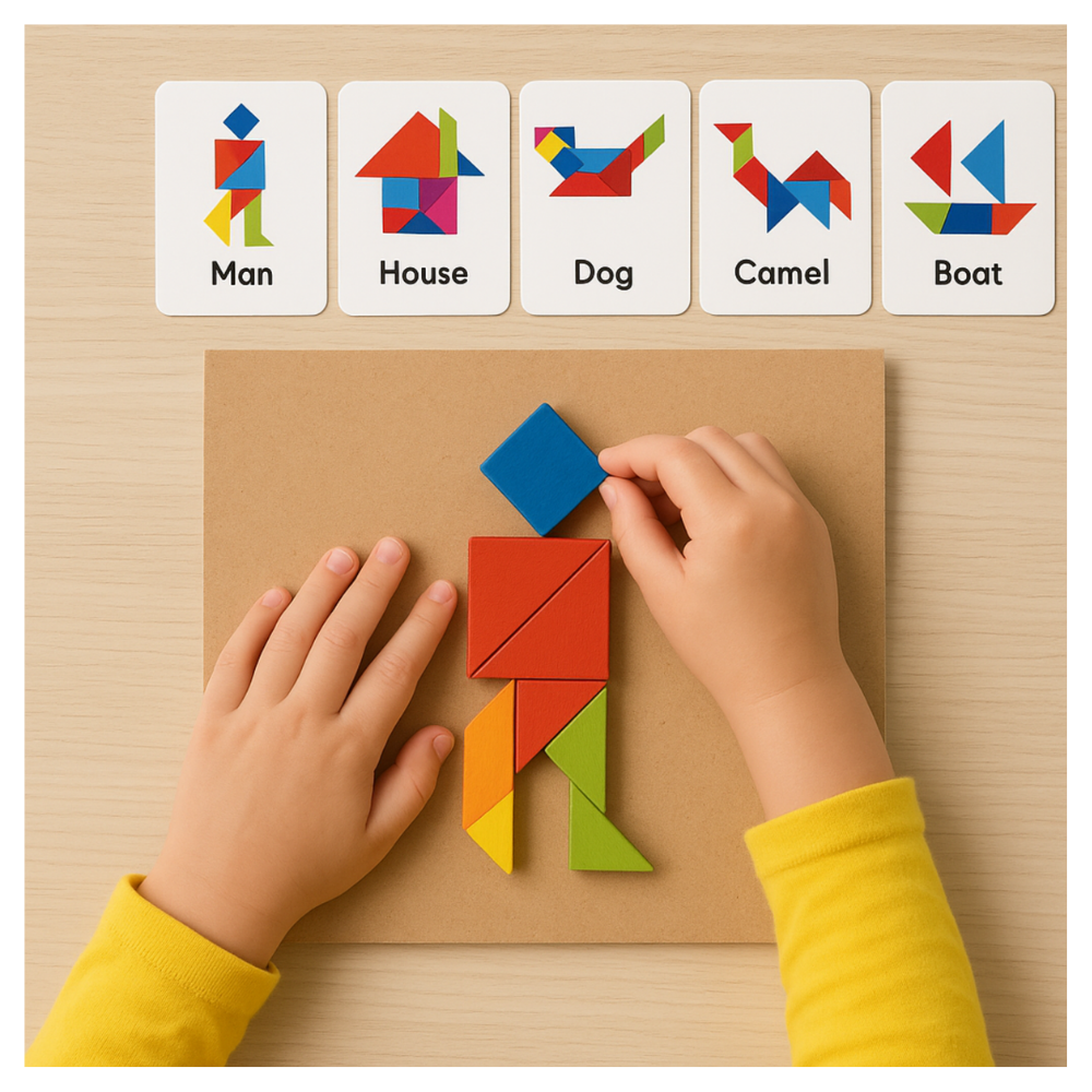 Tangram Pattern Builder|Brain Gym Activity|4–6 Years