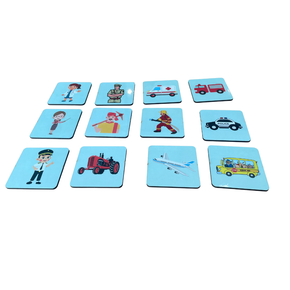 Community Helper Memory Matching|Community Helper Activity|4–6 Years