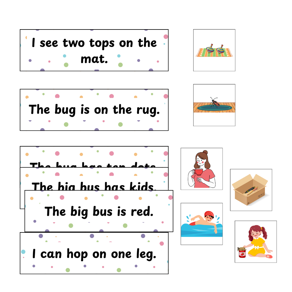 Sentence Match – Read and Understand Activity|English Activity|5–6 Years