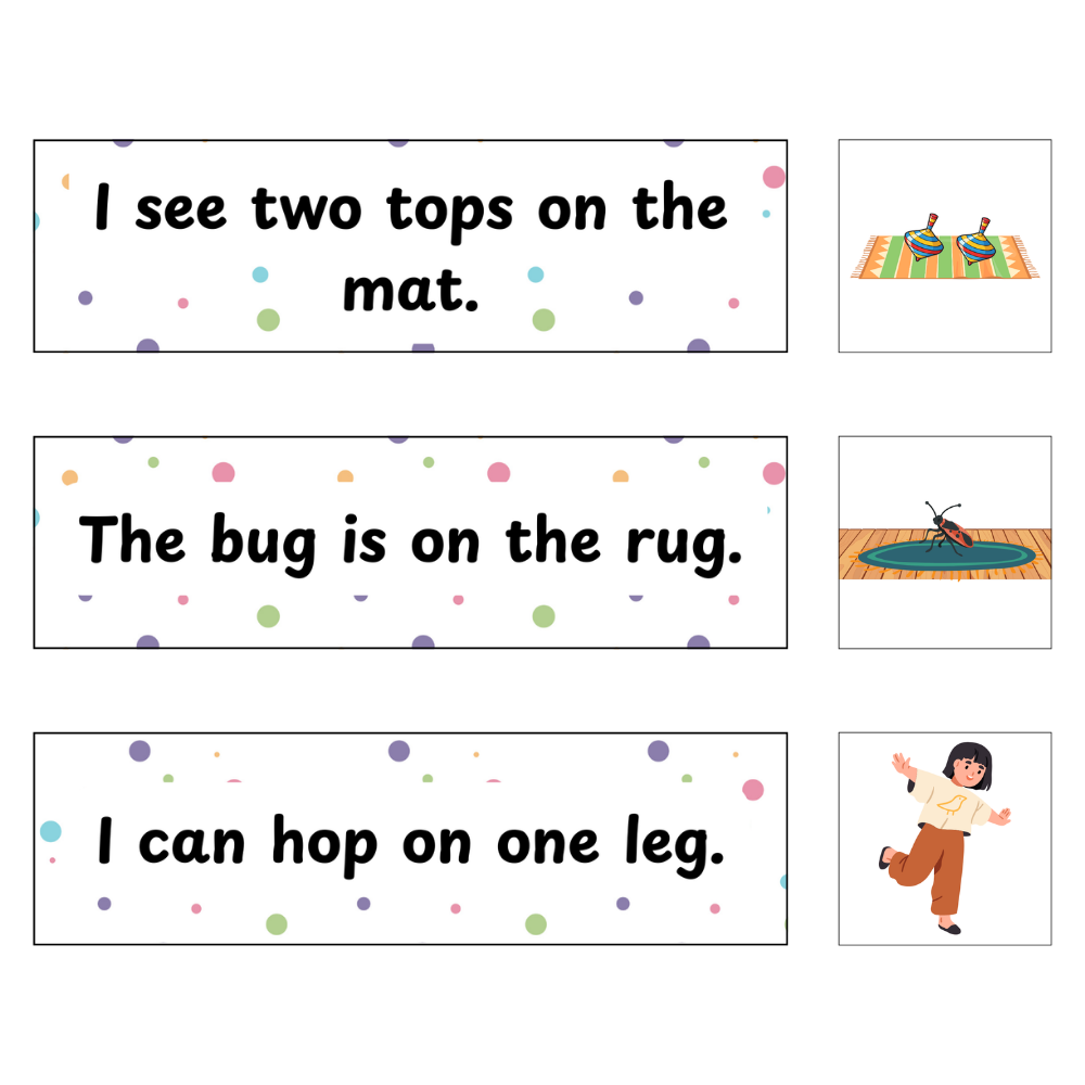 Sentence Match – Read and Understand Activity|English Activity|5–6 Years