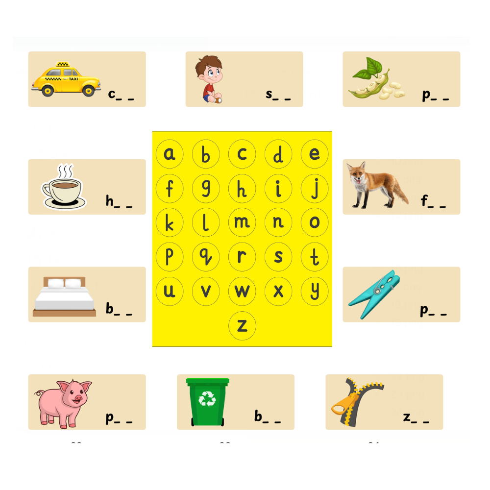 3 Letter Phonics Activity|English Activity|4–6 Years