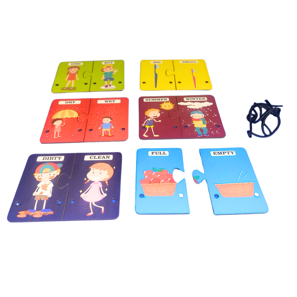 Lace the Opposites|Opposites Activity|3–6 Years