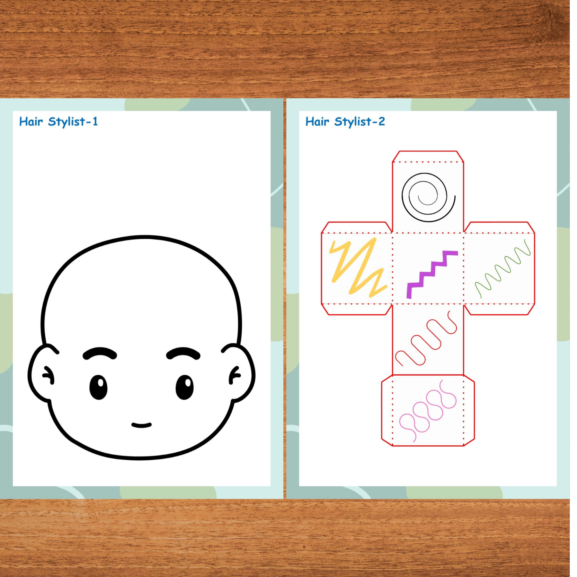 Hair Stylist – Pre-Writing Patterns|Pre Writing Activity|3–5 Years