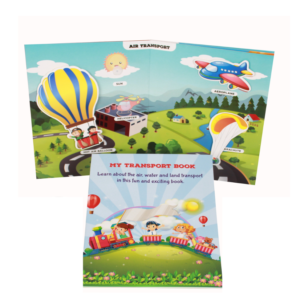 My Transport Book – Air, Land & Water|TRANSPORT Activity|2–4 Years