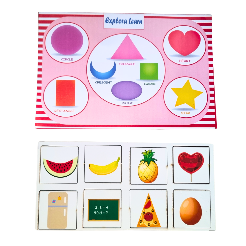 Food Shape Matching Activity|Shapes Activity|3-5 Years
